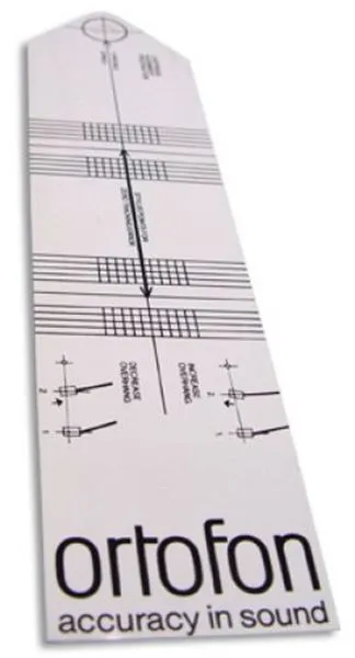 [A7264] Ortofon ALIGNMENT TOOL Pikap iğneleri için karton açı ayar cetveli.