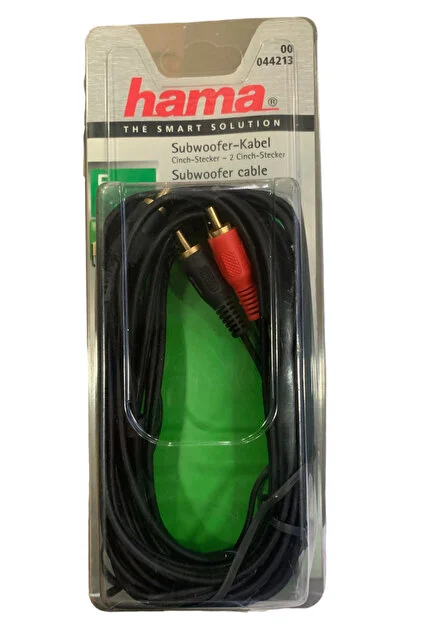 [A7281] HAMA - A RCA B 2xRCA Subwoofer kablosu 5 metre